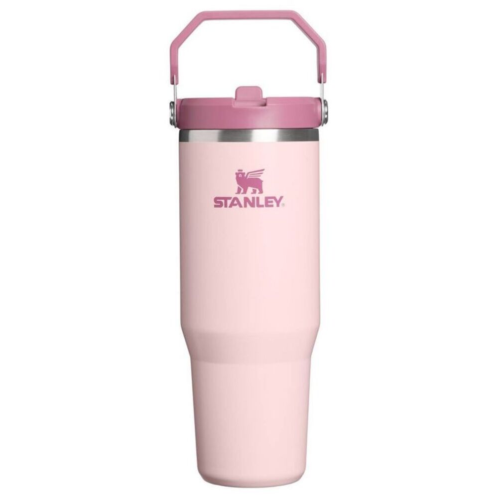 Stanley 30 oz Stainless Steel Ice Flow Flip Straw Tumbler Pink Dogwood Western